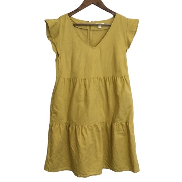 Goodthreads Flutter Sleeve Boho Peasant Mini Dress Size S - Picture 2 of 13